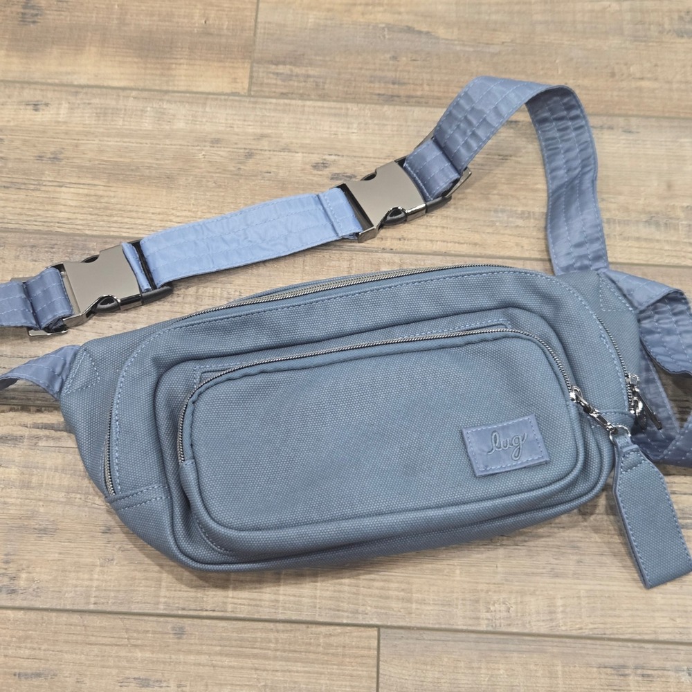 Lug Hitch Crossbody Belt Bag Slate Blue Moon Canvas Waist Fanny Pack Organizer